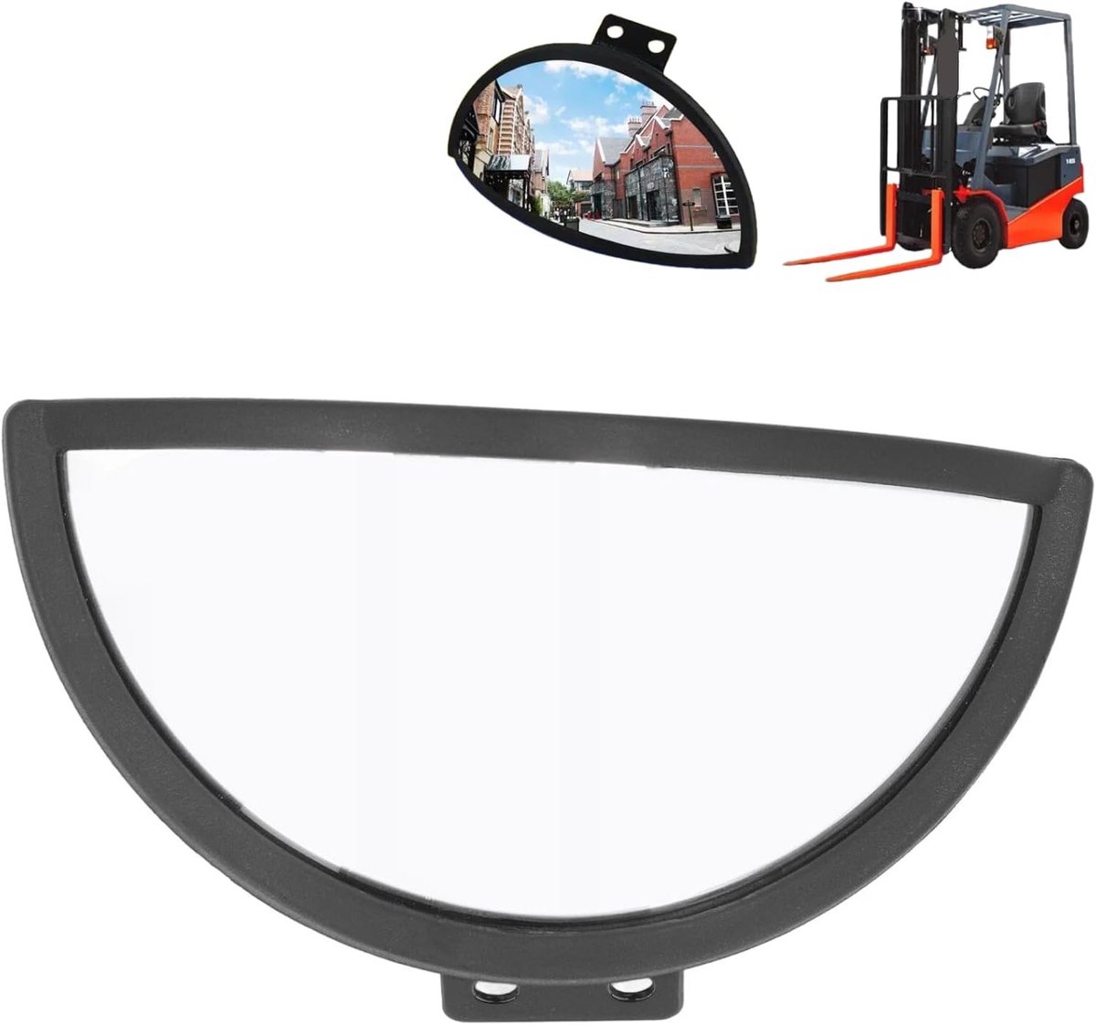 Verstelbare Convexe Achteruitkijkspiegel van ABS en Glas voor Breder Gezichtsveld, Ideaal voor Heftrucks en Vorkheftrucks