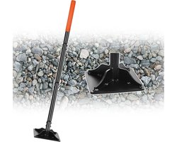Tuinstamper 112 cm van zwaar koolstofstaal, verstelbare nivelleringstamper voor het leggen van bestrating en asfaltreparatie, 4,5 kg