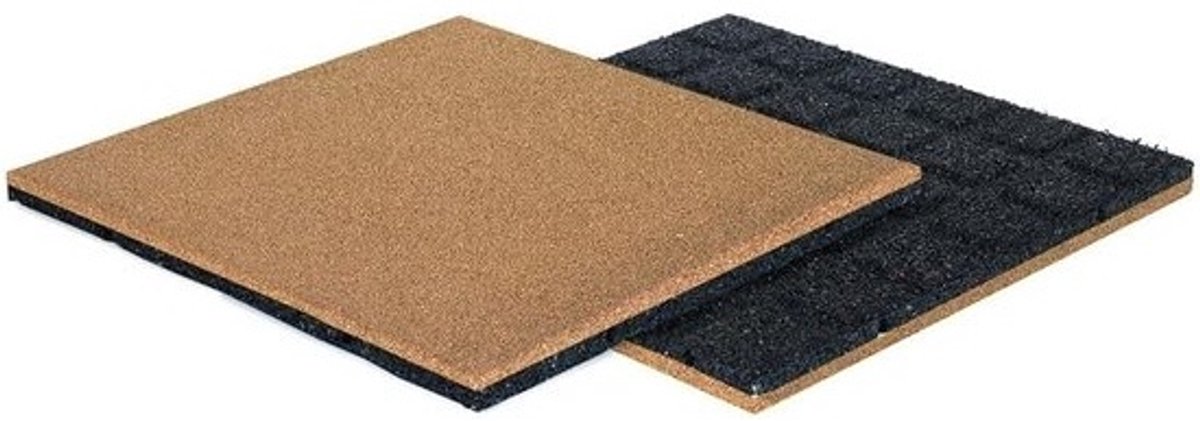 Rubberen Tegel - Valbeveiliging Plaat - Speelplek Beveiligen - UV-bestendig - 50 x 50 cm - Beige