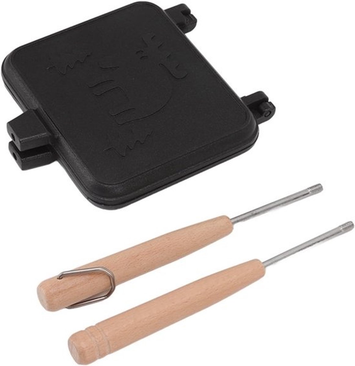 Sandwich Pan - Tosti Ijzer - Ontbijt Maken - Dubbelzijdig Bakken - 14cm Pan