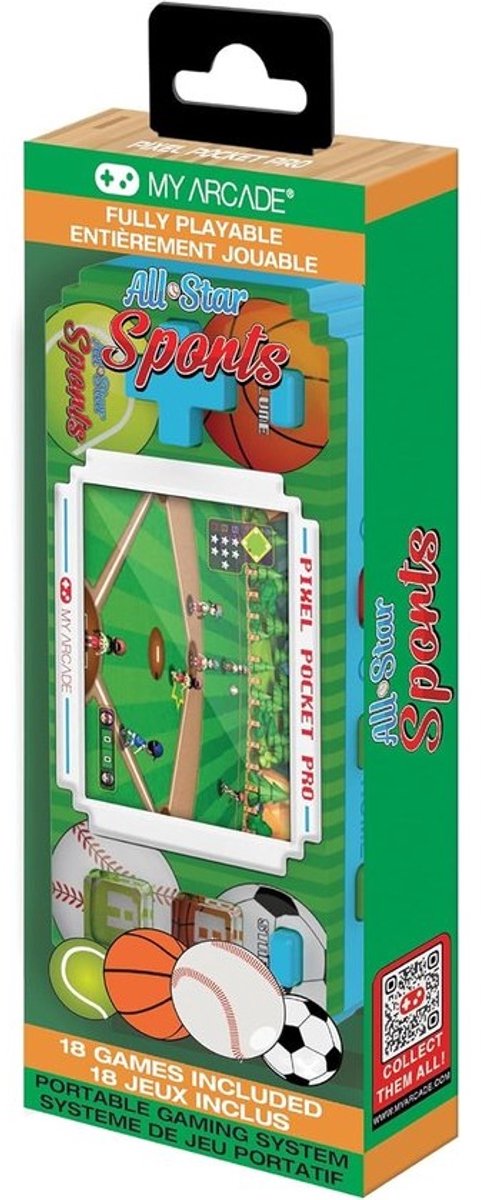 Draagbare Pixel Arcade Spelconsole met Sportspellen