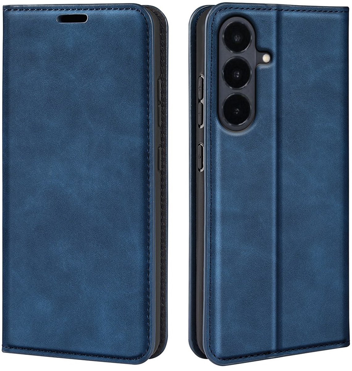 MobyDefend Hoesje - Geschikt voor Samsung Galaxy S26 FE - Luxe Wallet Bookcase (Magnetische Sluiting) - Blauw