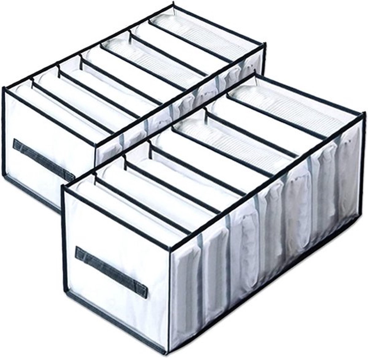 Kledingladeorganizer denim met 7 vakken Inovra Plus