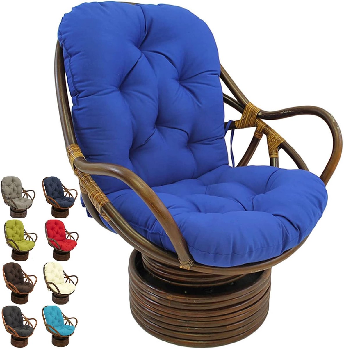 Schommelstoel Kussen - Tuinkussen Stoel - Buiten Ontspannen - Antislip en Wasbaar - Universeel - Blauw