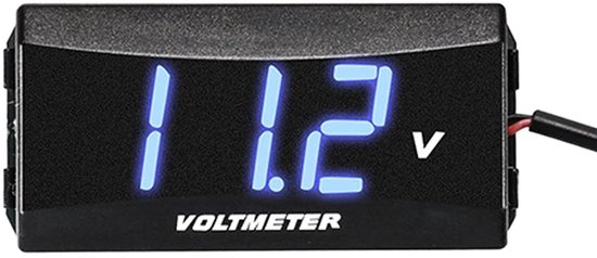 Digitale Voltmeter - Accu Tester - Voertuig Onderhoud - Real-time Monitoring - 12V-48V - Wit Licht