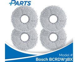 Bosch BCRDW3BX Dweilpads (4 Stuks, Plus.Parts® alternatief voor BHZRMP3)