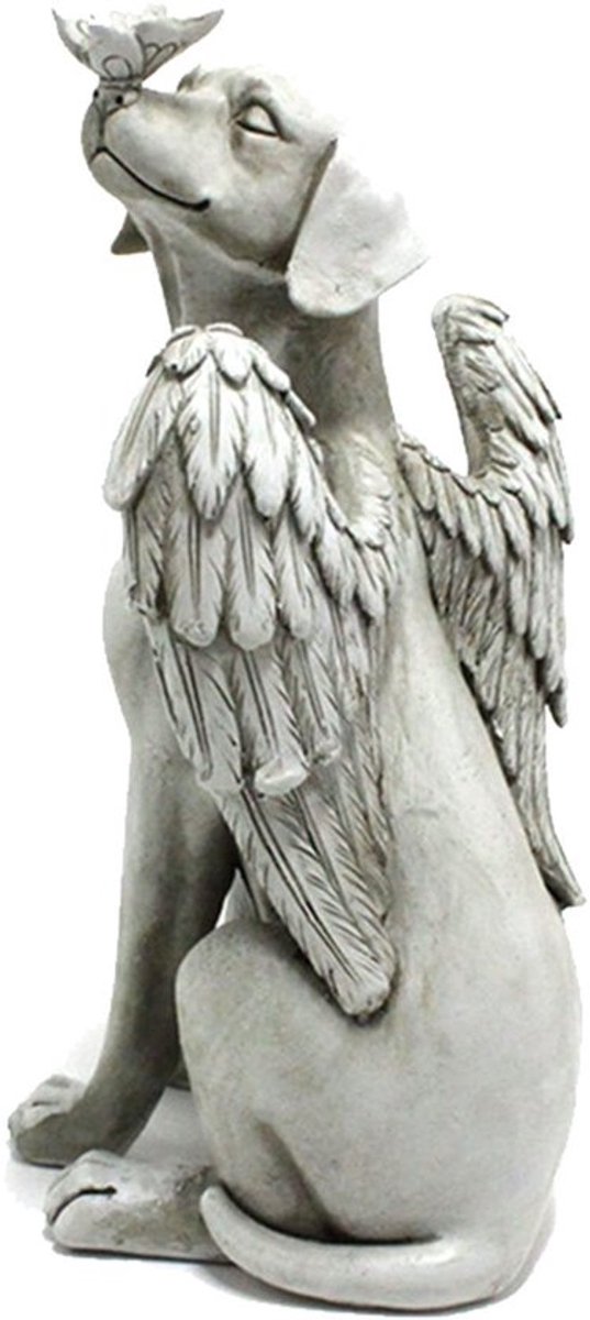 Aladdien - Angel Dog Memorial Statue - Prachtige Gedenksteen - Beige - Synthetische