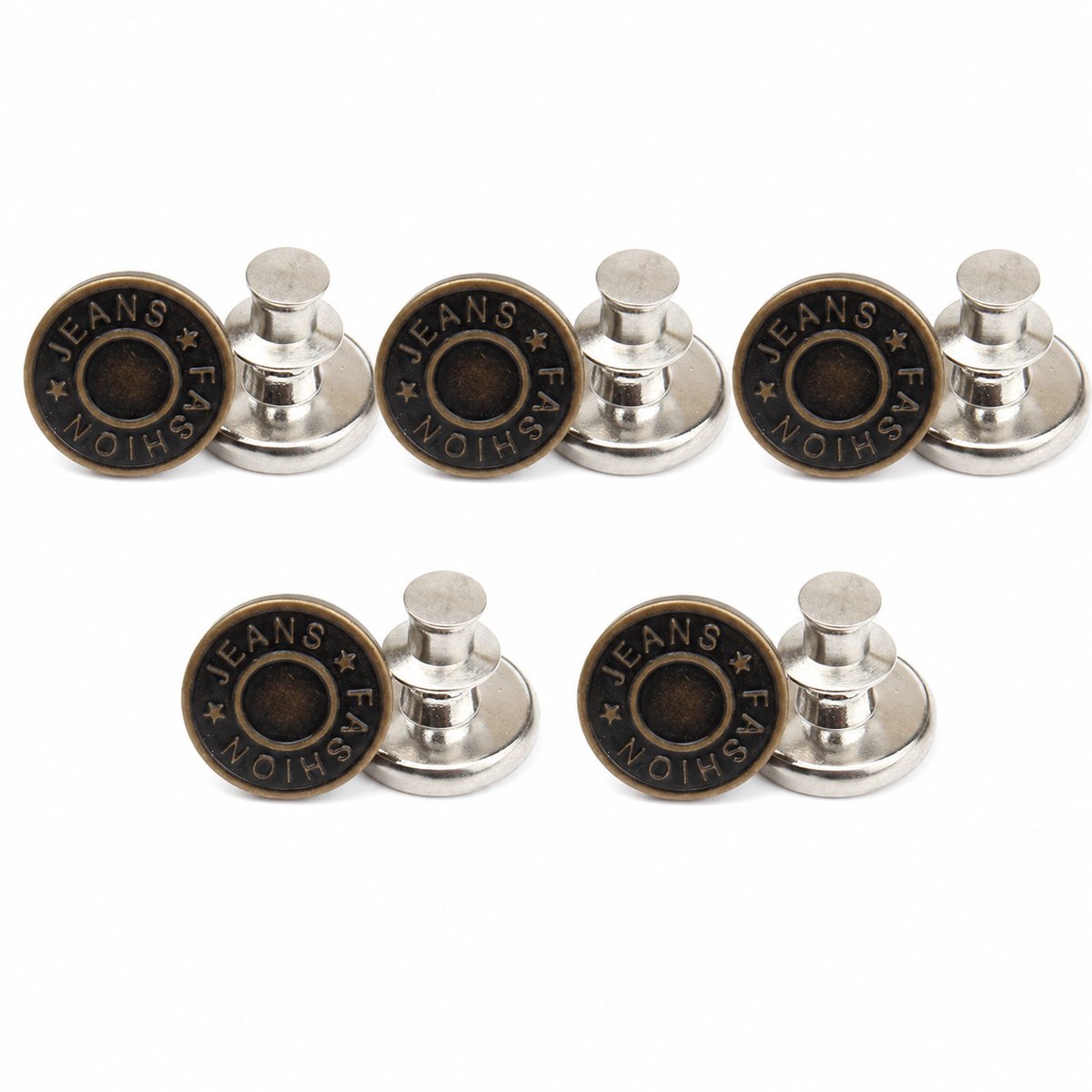 Jeansknopen 10-pack