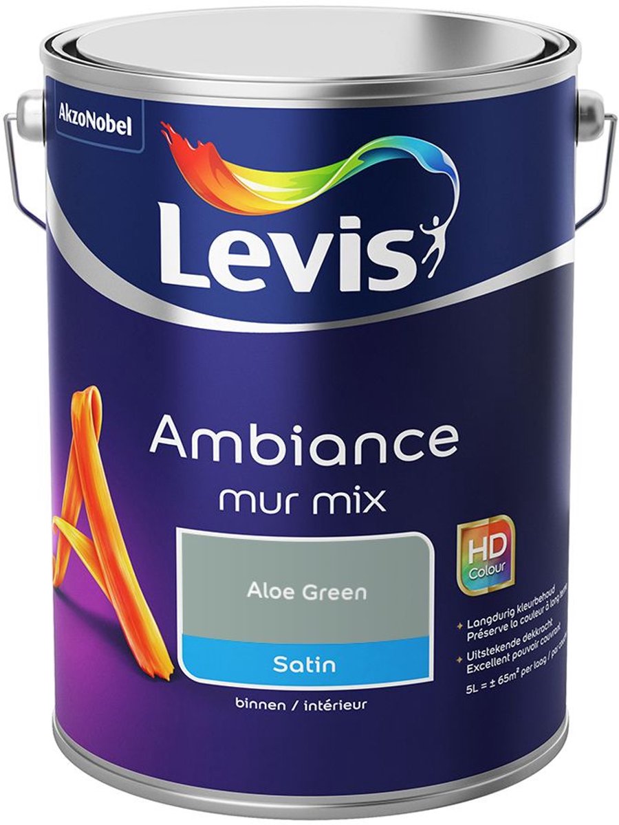 Levis - Ambiance Mur Satin Mix - Aloe Green - Mengverf - 5 L