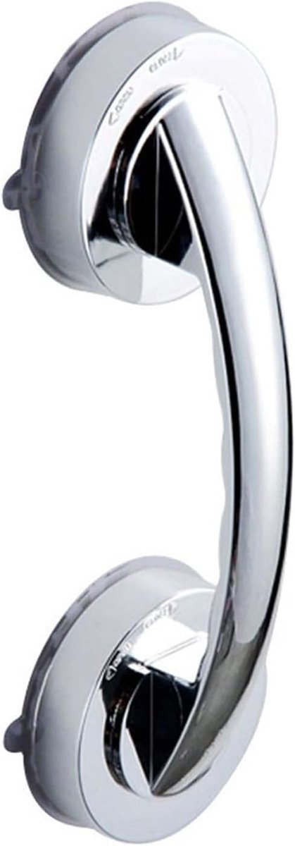Badkamer Armsteun - Zuignap Handvat - Veiligheid Thuis - Eenvoudige Montage - 19.5 cm - Zilver