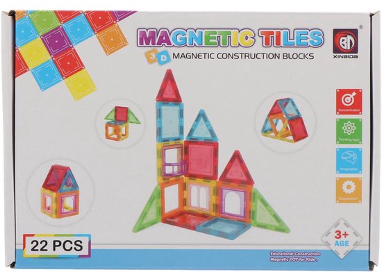 Magnetische Tegels - 22 delig - Diversen