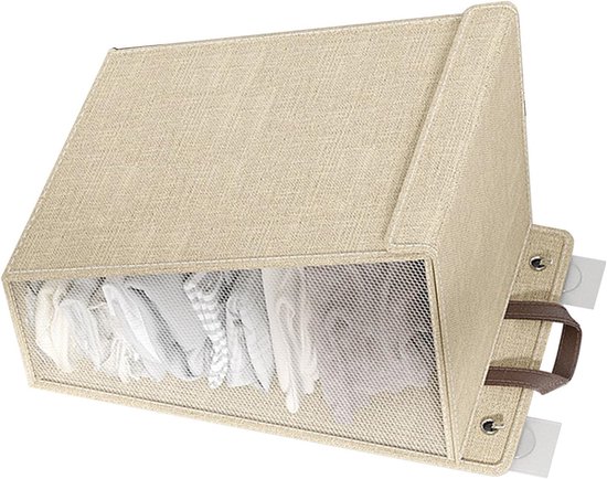 Wasmand Opvouwbaar - Vuile Kledingmand - Ruimte Besparen - Muurhangend Ontwerp - 43x35x2 cm - Grijs — afbeelding 3