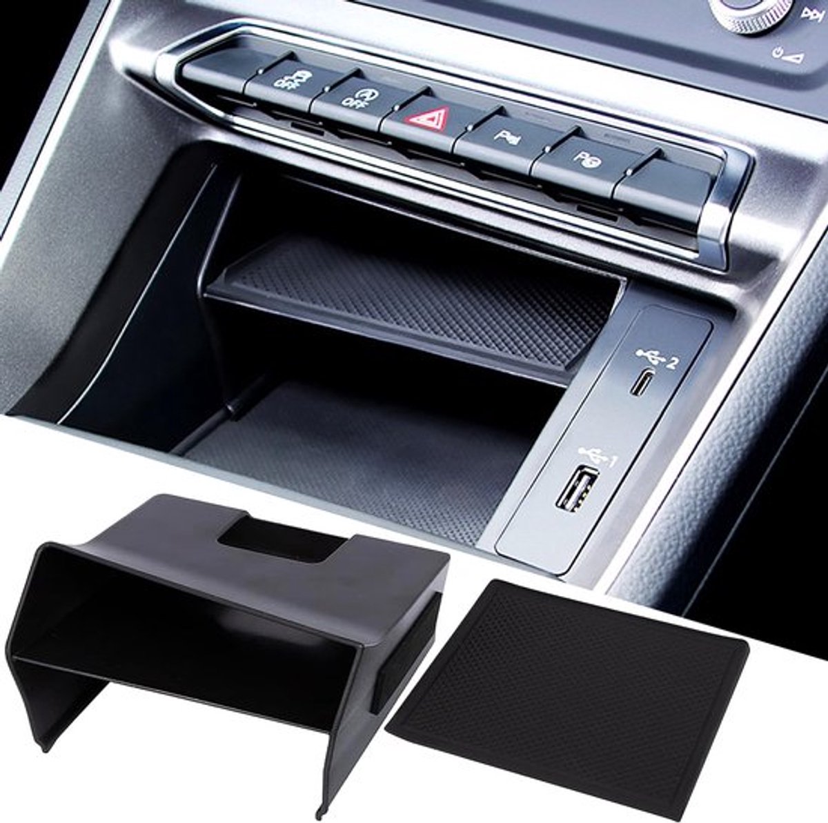 Virtubuy - Center Console Storage Box - Audi Q3 Accessoires - Duurzaam en