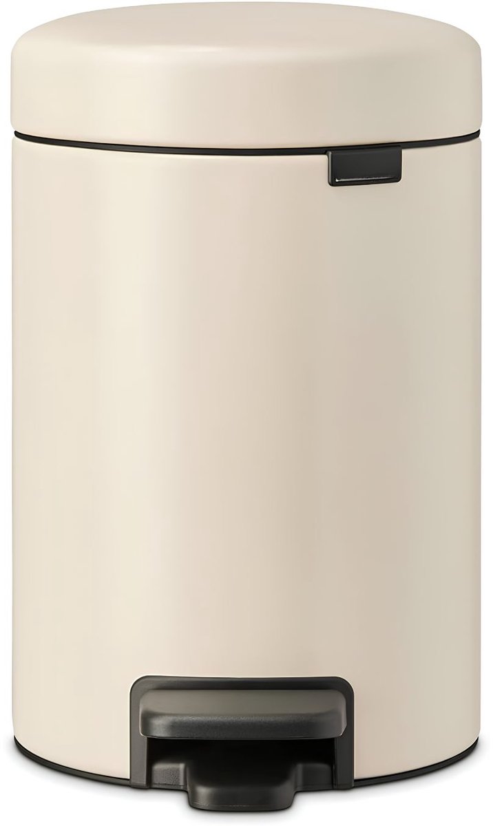 SP® Prullenbak - Prullenbak 3 Liter - Afvalbak - Prullenbakken - Zachtbeige - 17cm x 24cm x 27cm