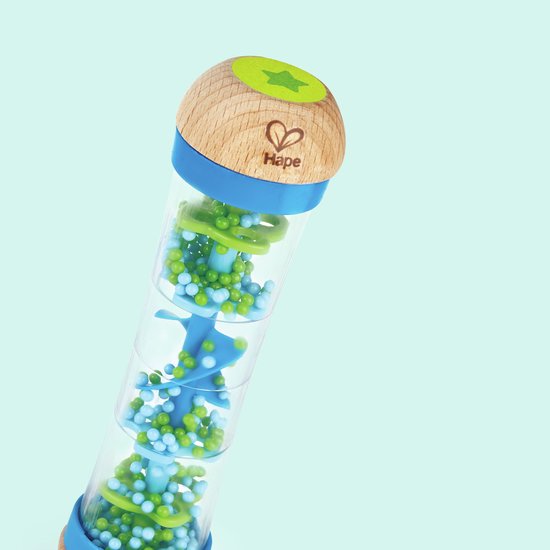 KKPLZZ Rainmaker – Houten Muziekinstrument Voor Baby's, Met Kleurrijke Kralen En Ontspannend Regengeluid, Bevordert Creativiteit En Motoriek