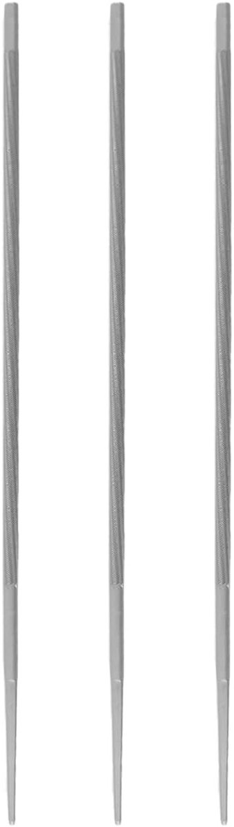Ronde Vijlen - Metaalvijlen - Kettingen Scherp Maken - Hoge Dichtheid Staal - 3 stuks 200mm - Wit