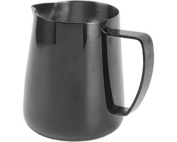 Melkopschuimkan - Melkstoomkan - Latte Art Maken - Slanke Uitloop - 400ml - Zwart