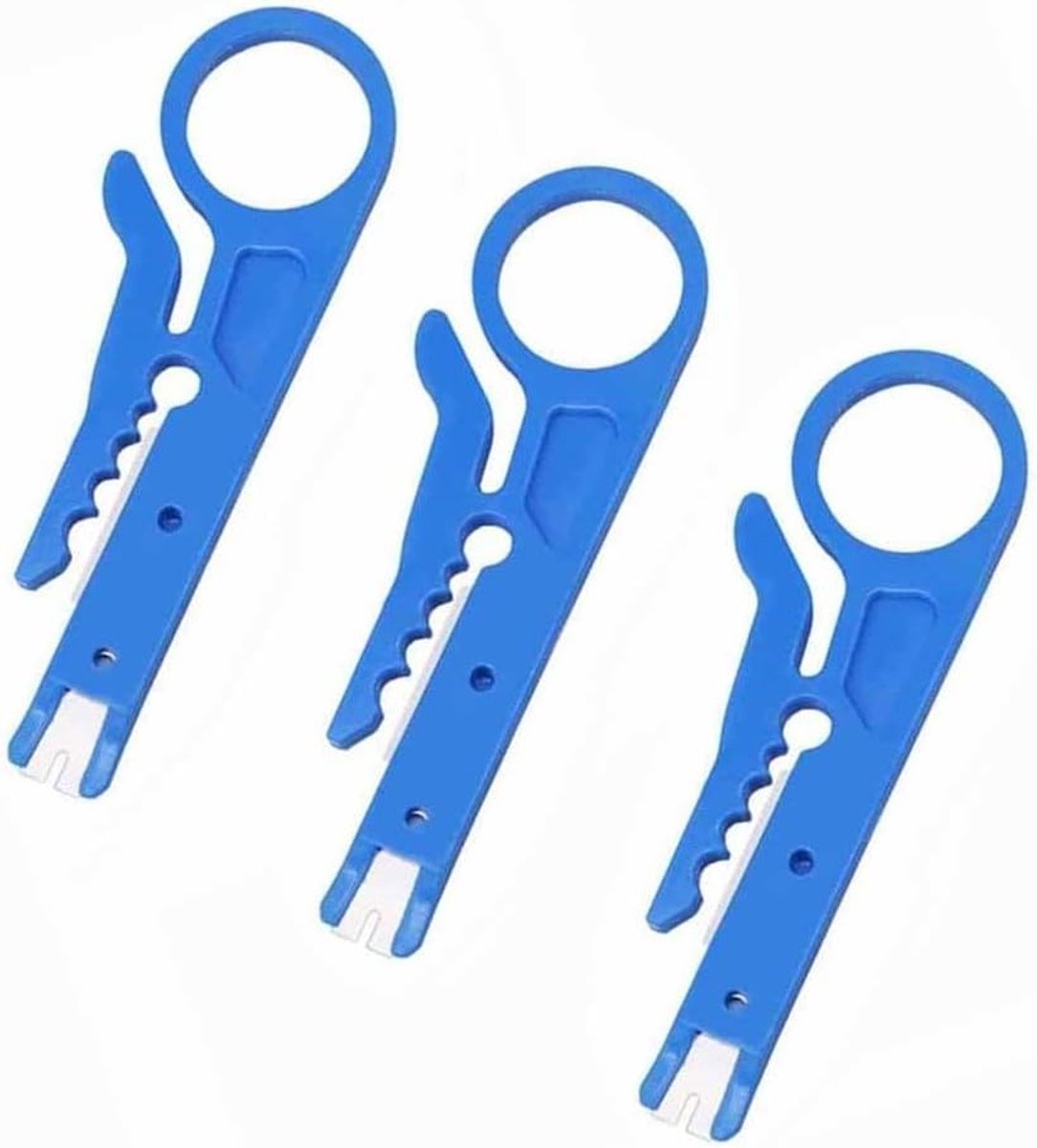 Mini Draadstripper - Kabel Stripper - Netwerk Kabels Strippen - Compact Ontwerp - 9 cm - Blauw
