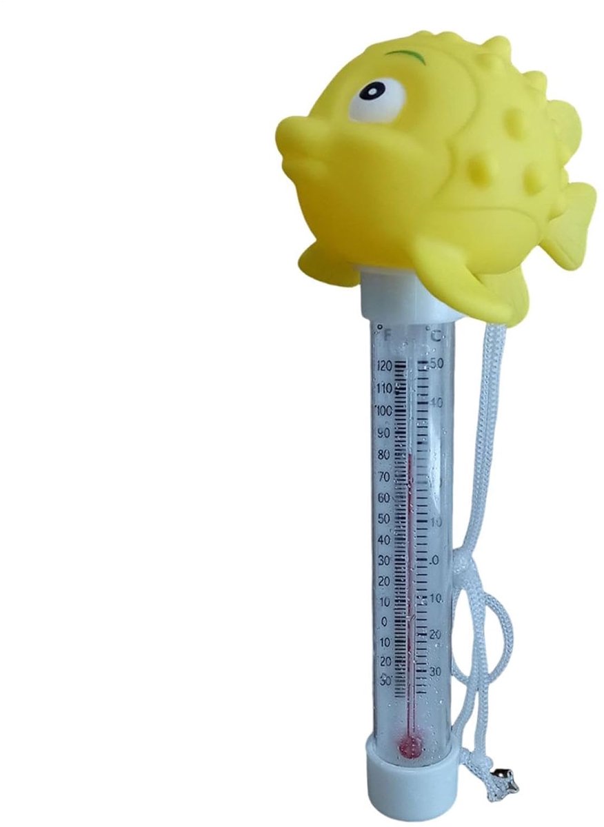 Zwembad Thermometer - Water Tester Monitor - Water Temperatuur Meten - Drijvend Visontwerp - 218 cm Lengte - Blauw
