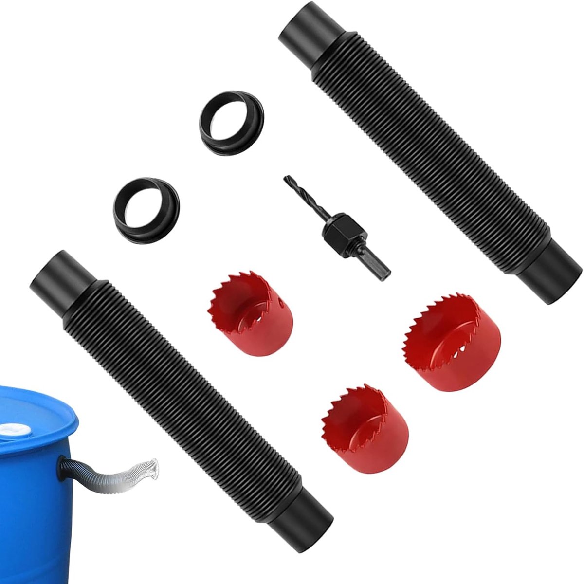 Regenwater Afleider Set - Dakgoot Aansluiting - Tuinirrigatie Optimaliseren - Lekkagevrije Adapter - 27 x 9 x 7 cm