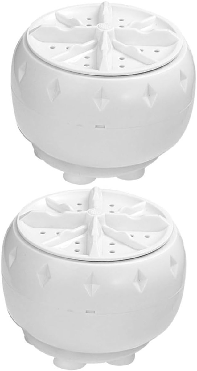 Mini Wasmachine Draagbare Wasmachine Kleine Wasjes Ultrasone Reiniging 10.6 x 10.6 x 7 cm Wit