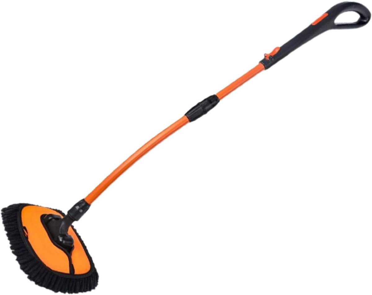 Auto Reinigings Mop - Lange Steel Duster - Voertuigen Poetsen - Krasvrije Vezels - Uitschuifbaar tot 115cm - Grijs