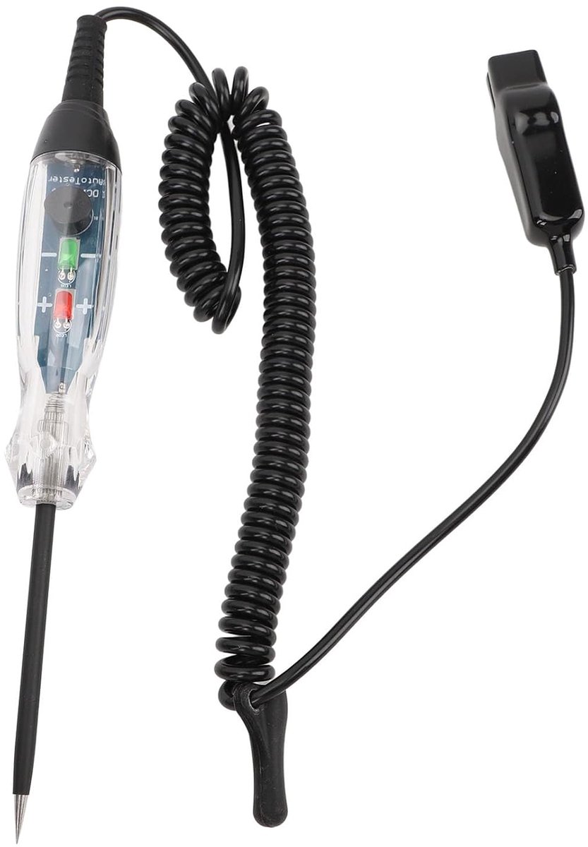 Autocircuittester - Testlamp - Voertuigonderhoud - Dubbele Spanningsmeting - DC6-24V - Zwart