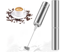 Elektrische Melkopschuimer - Mini Garde Mixer - Dranken Bereiden - Krachtige Motor - 0.17 Kilogram - Zilver