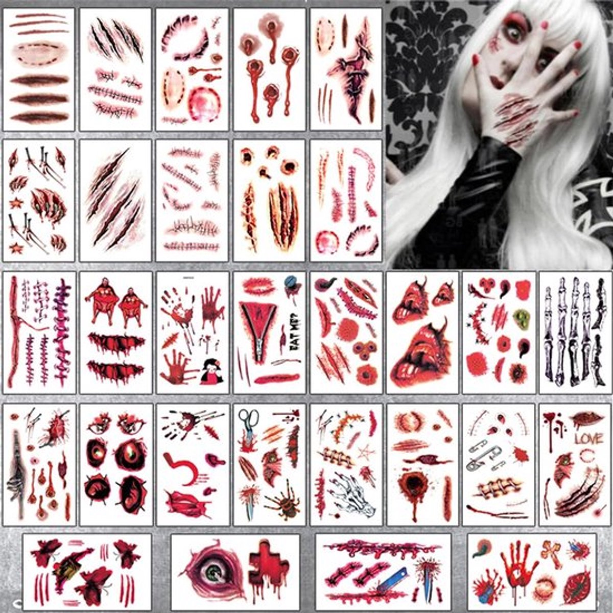 Allecto Plus - Realistische - Tijdelijke Halloween Tatoeages