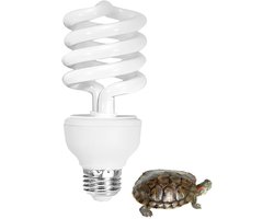 UVB Lamp Terrarium - Reptielen UV Lamp - Gezondheid Reptielen - Simuleert Zonlicht - 26 W - Wit