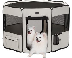Hondenren Binnen - Hondenpark Puppyren - Veilig Spelen - Chewproof Ontwerp - 116x106x72cm - Beige