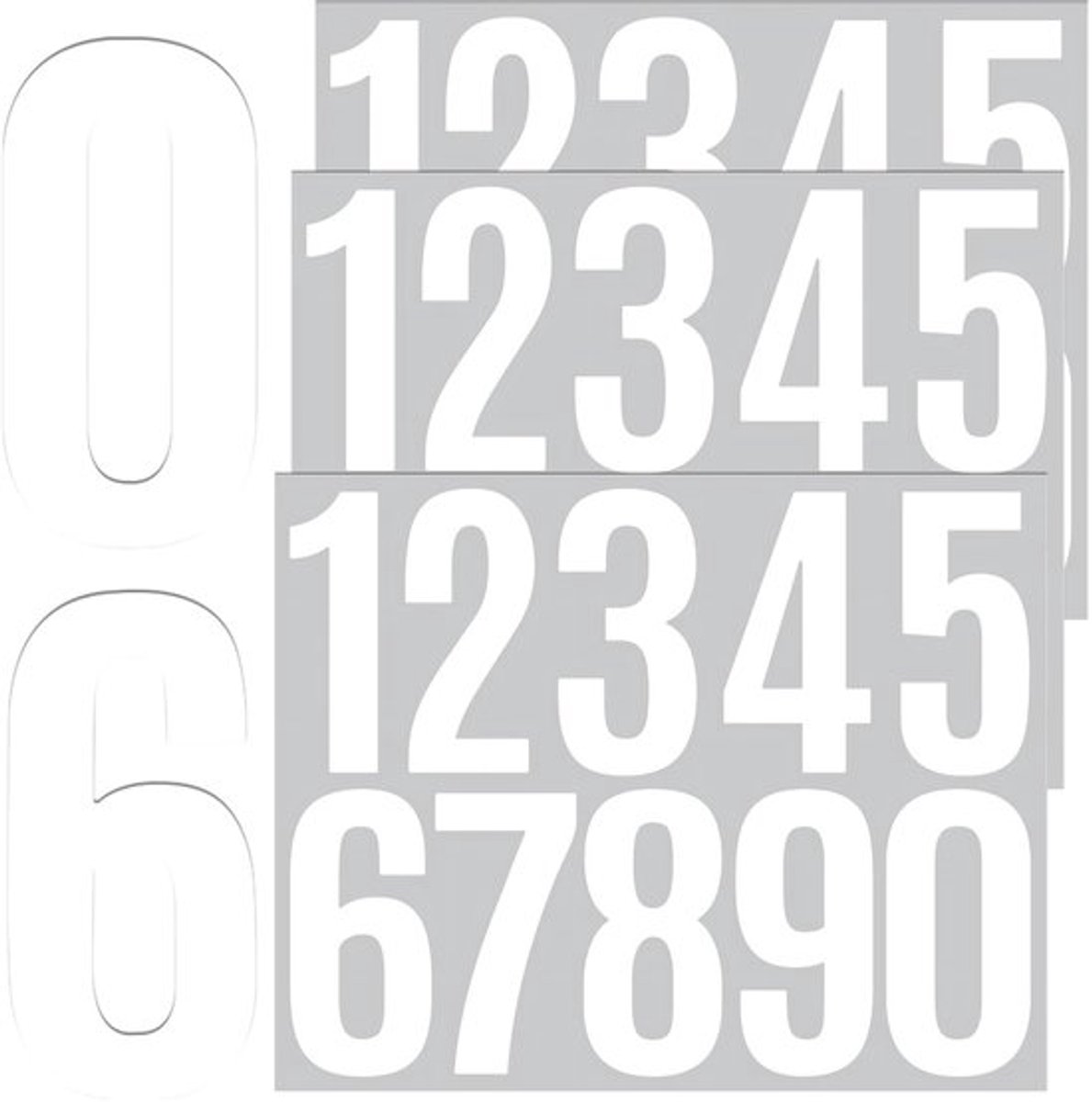 Cosensi - Dailygoods - Dailygoody - Zelfklevende Huisadresnummers - Waterdicht - 9