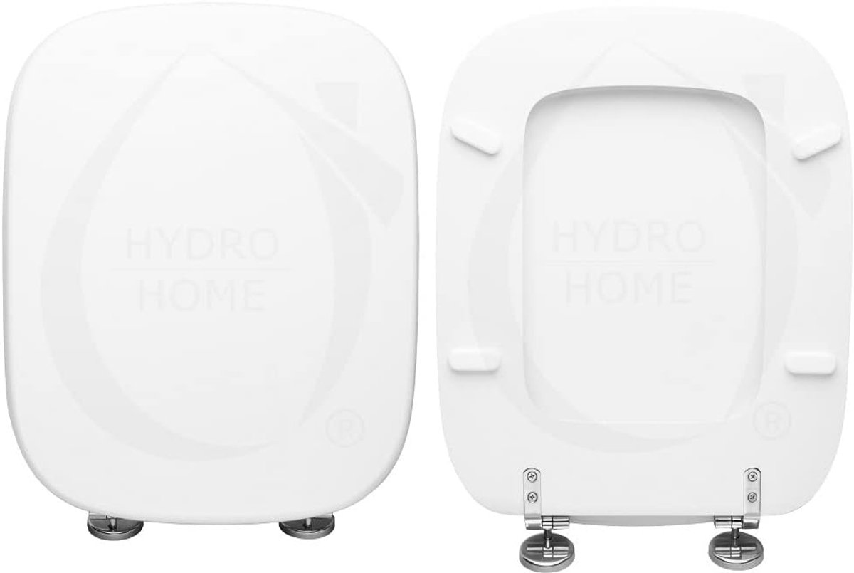 Toiletbril - WC-bril Toiletdeksel - Badkamer Vernieuwen - Gecoat met 2 mm hars - Langwerpig - Wit