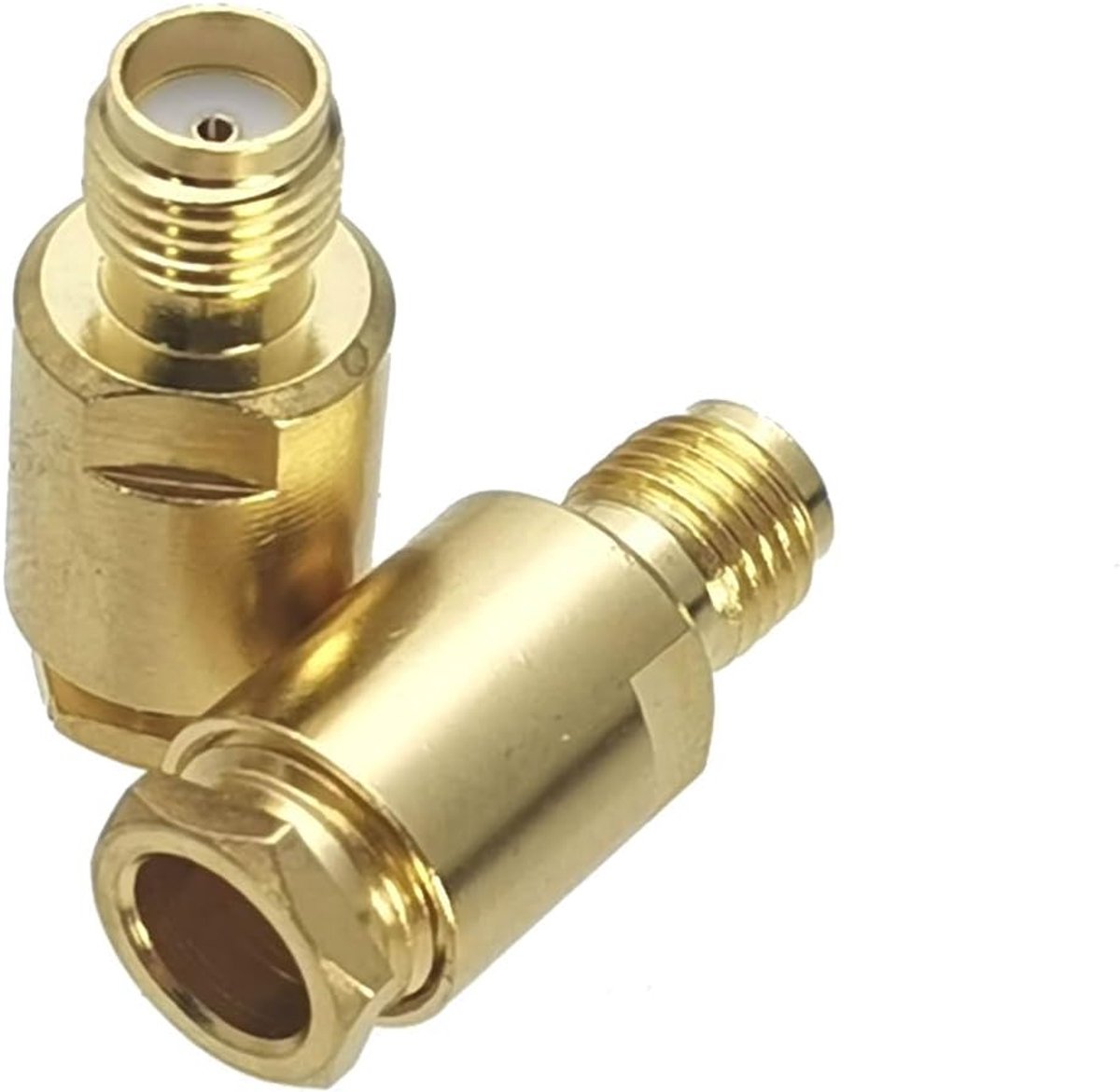 SMA Female Connector - RF Adapter - Kabel Verbinding Maken - Goud Verguld - 50 Ohm - Zilver