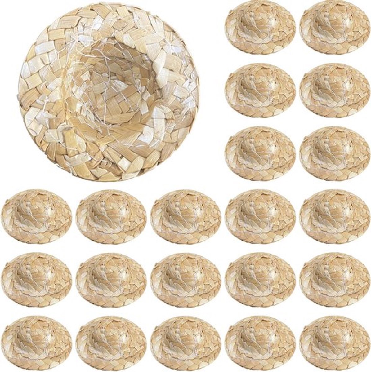 Allecto Plus - Decoratie - Mini Hoedjes 30 Stuks Roze Plastic