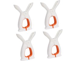 Wasknijpers - Kledingclips - Handdoeken Vasthouden - Winddicht Ontwerp - 4 Stuks - Oranje
