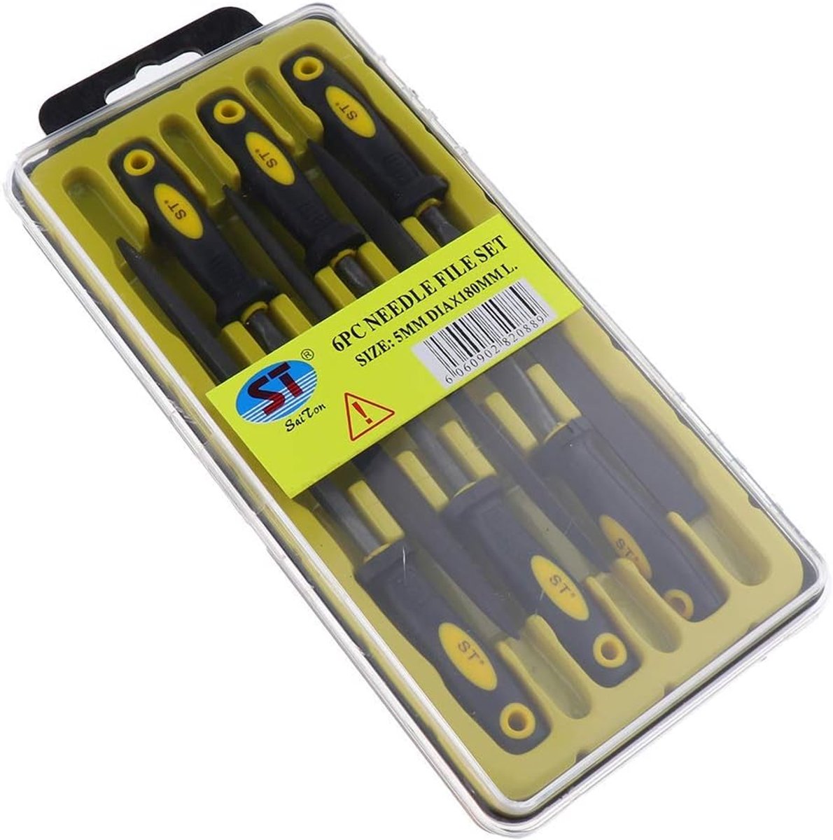 Vijlen Raspset - Mini Vijlen - Houtbewerking Reparatie - Ergonomische Handgrepen - 6 Stuks - Grijs Zwart