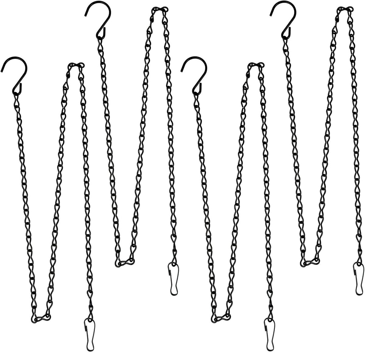Hangende Kettingen - Plant Hangers - Decoratie Ophangen - Verstelbare Lengte - 5 Stuks - Zwart