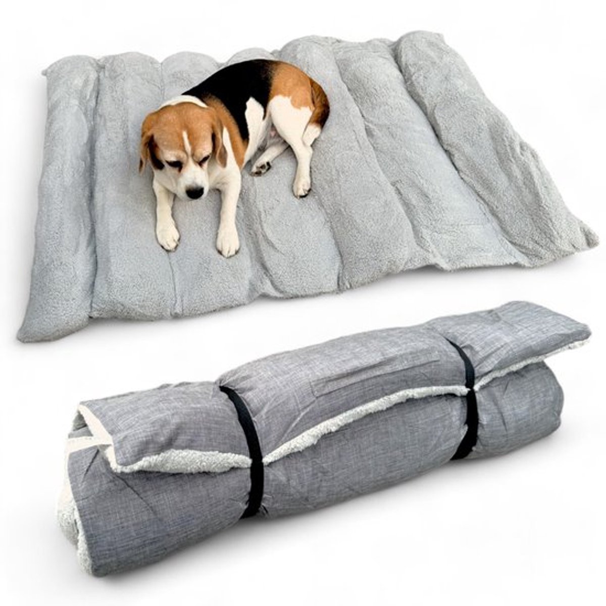 OmGoods - Dailygoody - Reismat huisdieren - XXL comfort - Wasbaar - Grijs - Ideaal