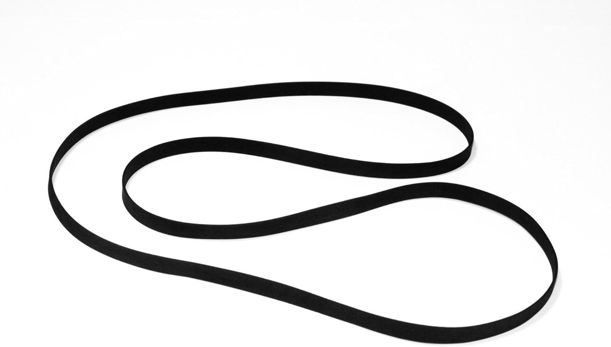 Draaitafel Riem - Platte band - Muziek afspelen - Natuurlijk rubber - LE-600 - Zwart