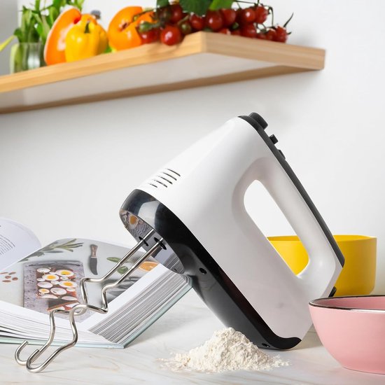 Handmixer Elektrisch - Keukenmixer Foodmixer - Bakken Ingrediënten Mixen - 7 Snelheden Instelbaar - 16x18cm - Zilver — afbeelding 5