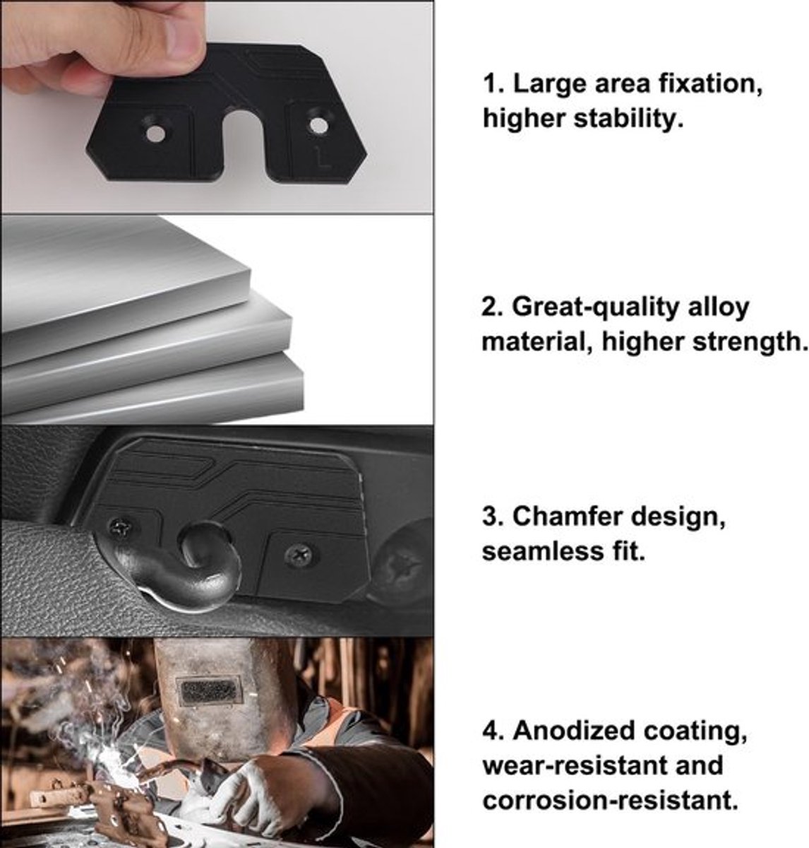 Solidchoice - Dailygoody - Reparatieset voor Zonneklep - Metalen Clips - Geschikt
