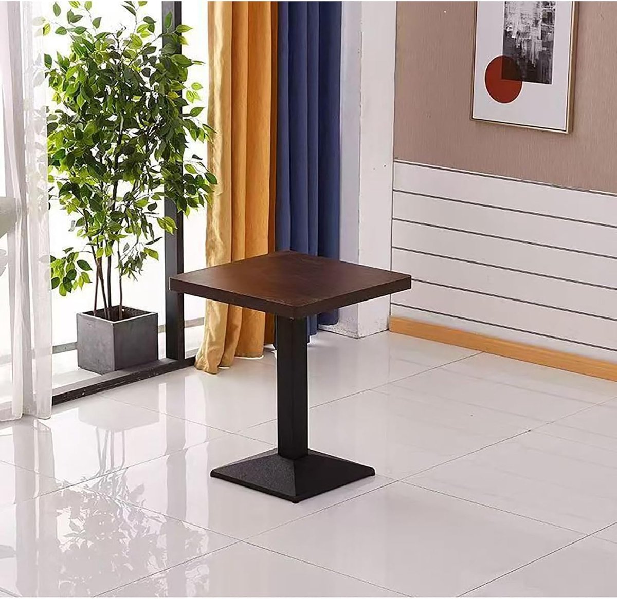 Kleine bijzettafel - Houten tafel - Woonkamer decoratie - Verstelbare maat - 2.54 cm - Houtkleur