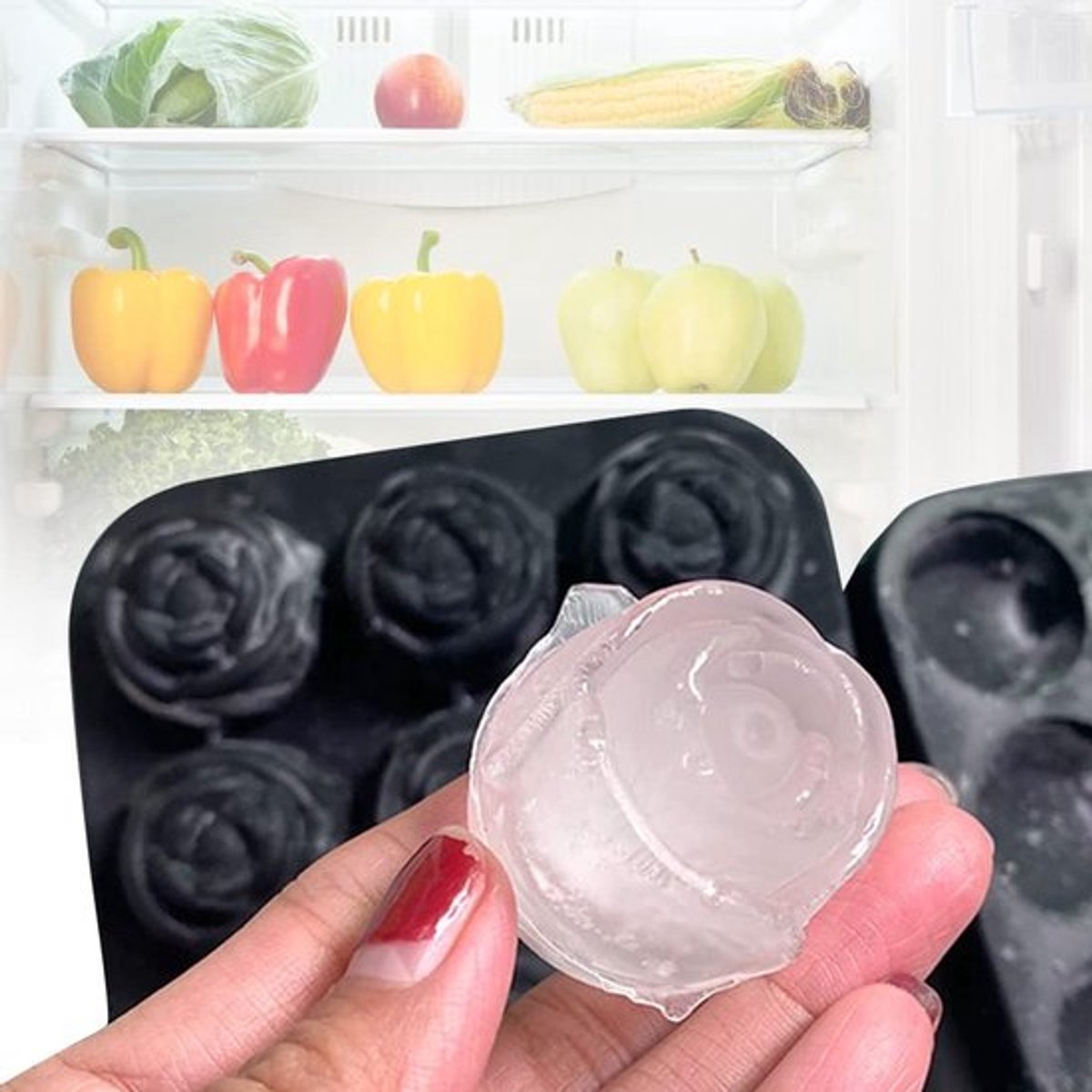 Siliconen IJsblokjesvorm voor Ronde Ballen - 9 Stuks