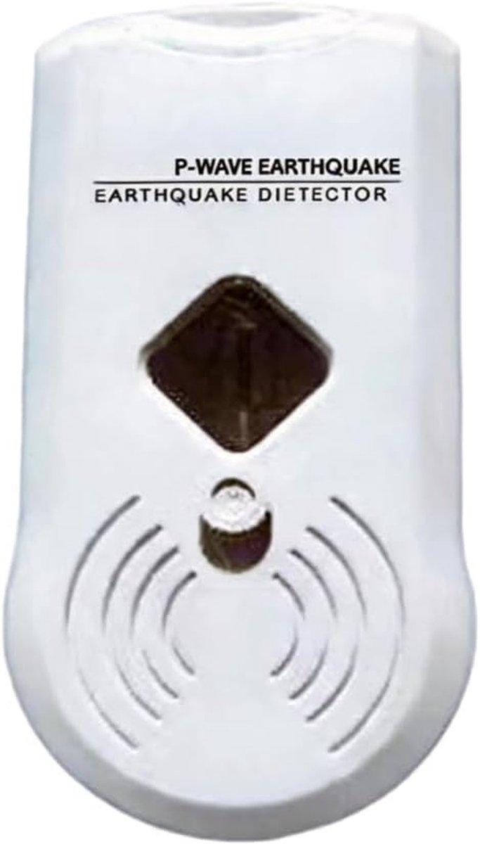 Vroege Waarschuwing Systeem - Seismische Detector - Veiligheid Thuis - P-Golf Detectie - 21 x 13.5 x 5 cm - Wit