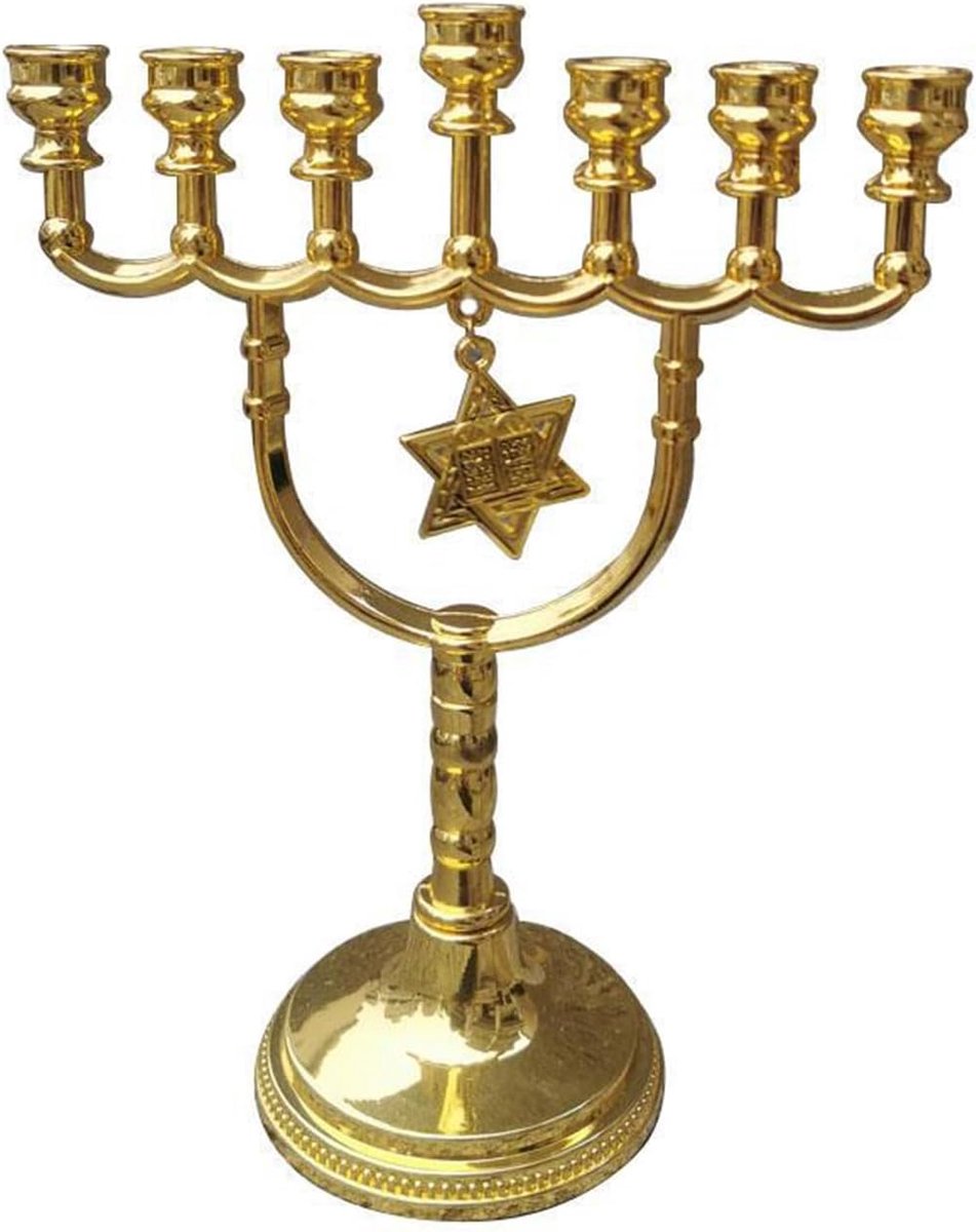 Gouden Kaarsenhouder - Tafel Decoratie - Diner Gezelligheid - Metalen Frame - 17.5 cm Hoog - Goud
