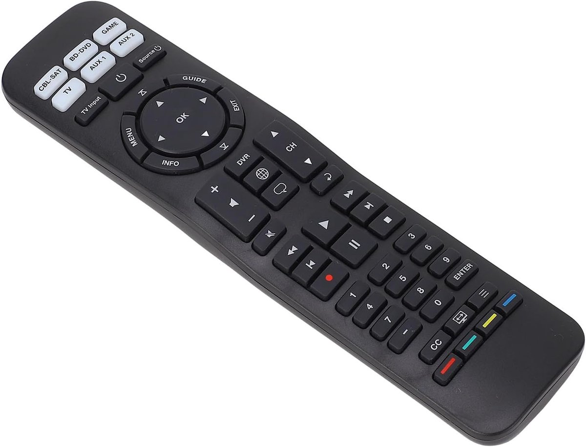 Afstandsbediening - Universele Bediening - TV Bediening - Robuuste Structuur - 23 x 5 x 3 cm - Zwart