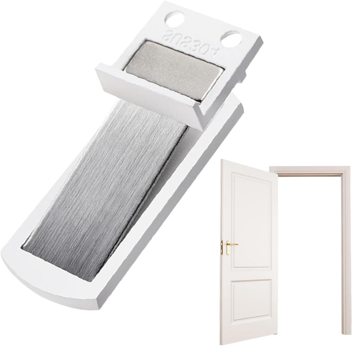 Magneet deurstopper - Deurhouder - Deuren Open Houden - Stil en Roestvrij - 6.8 cm - Wit