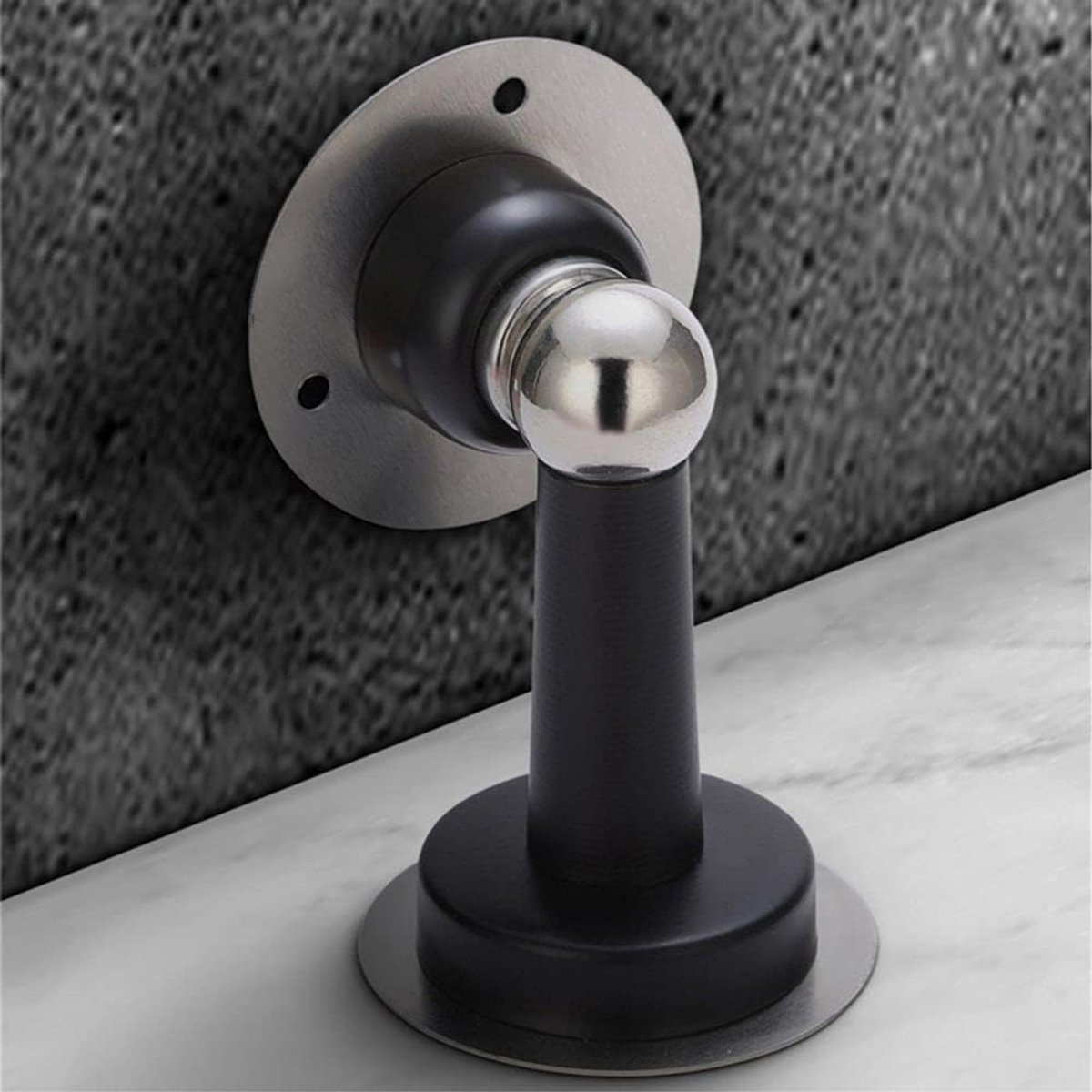 Deurstopper - Deurvanger - Stil Huis - Magnetisch Montage - 1 Gram - Zwart