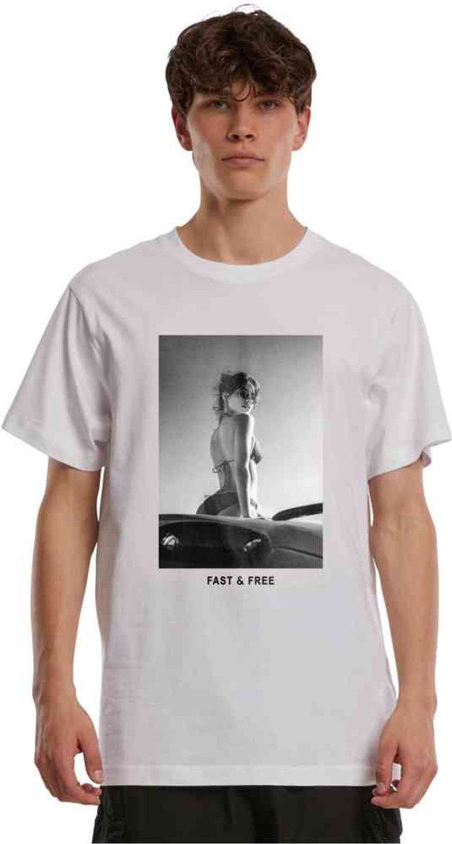 Mister Tee Fast & Free Heren Tshirt S Wit